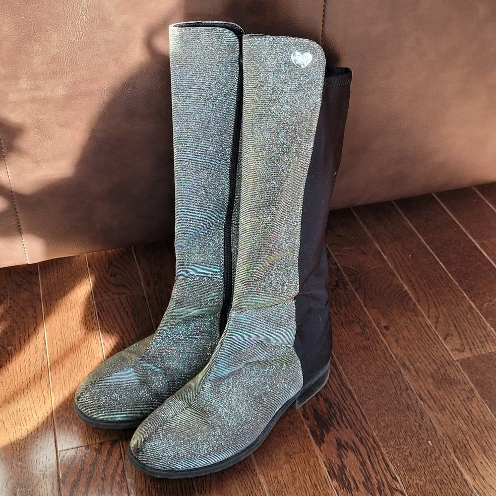 Stuart Weitzman KIDS tall 50/50 Shimmer Boot Size 2 Little Girl